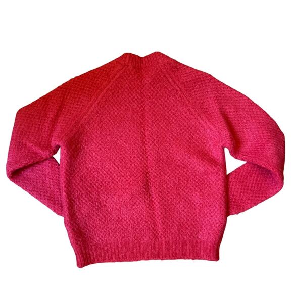 Sandro Pullover Mohair Blend Oversized Relaxed Jumper Knit Sweater Red 1 Small - Picture 2 of 9